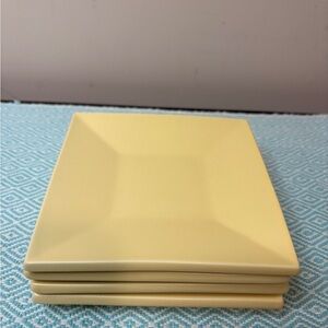 Tea Forte Yellow 6 Inch Square Plates